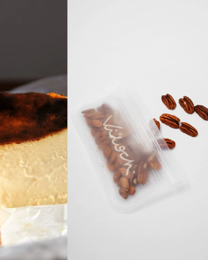 Postre y packaging de la linea de producto